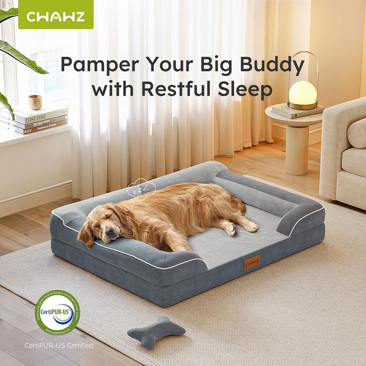 XXL Dog Bed for Extra Large Dogs, Giant Orthopedic Dog Beds with Cooling Gel Memory Foam