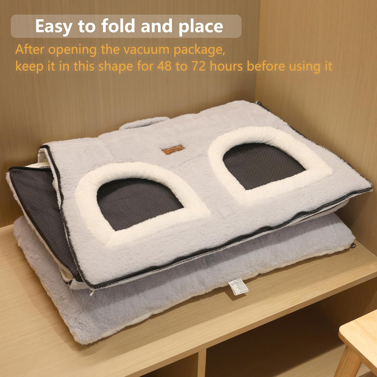 Cat Bed for Indoor Cats，Foldable cat cave，Anti-Slip & Water-Resistant Bottom，cat Houses for Indoor