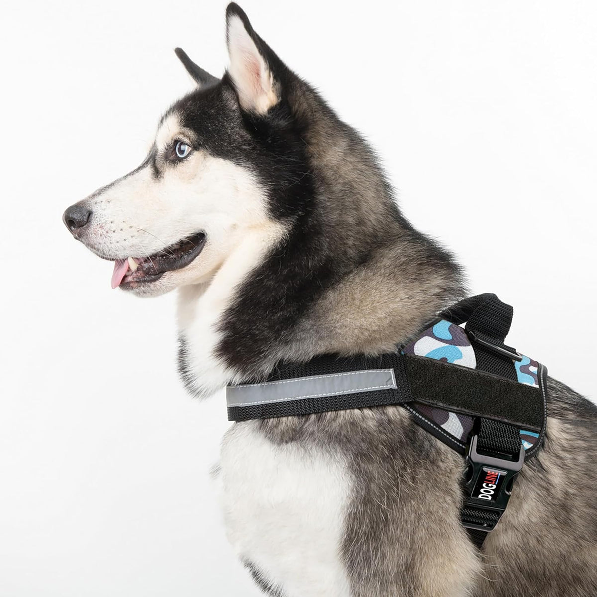 Dogline Dog Harness, Reflective No-Pull Adjustable Vest with Handle for Walking, Training
