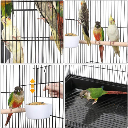 Yaheetech Open Top Rolling Parrot Bird Cage for Cockatiel Sun Parakeet Green Cheek Conure Mid-Sized