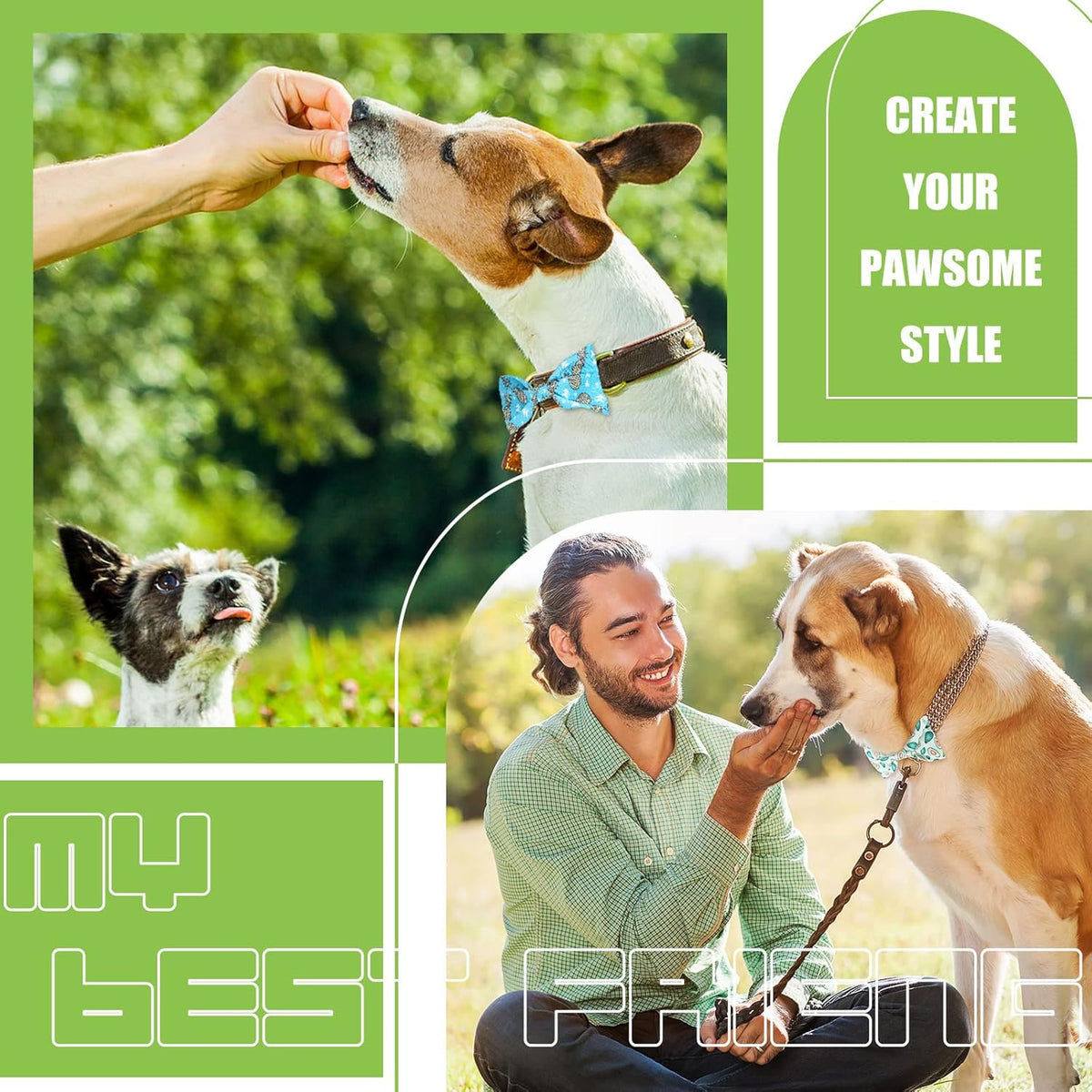 Weewooday 16 Pcs Dog Bow Ties Slide Pet Collar Bows Summer Hawaiian Styles Large Dog Collar