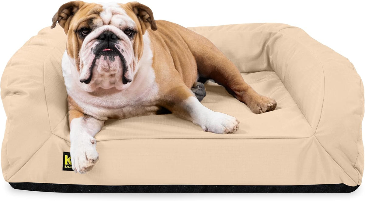 K9 Ballistics Tough Orthopedic Medium Bolster Dog Bed - Washable, Durable and Water Resistant Dog