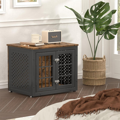 26" Heavy Duty Dog Crate Furniture for Small Dogs, Metal Kennel for High Anxiety Dogs, Chew Proof