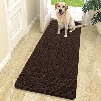 OLANLY Dog Door Mat for Muddy Paws 70x24, Absorbs Moisture and Dirt, Absorbent Non-Slip Washable