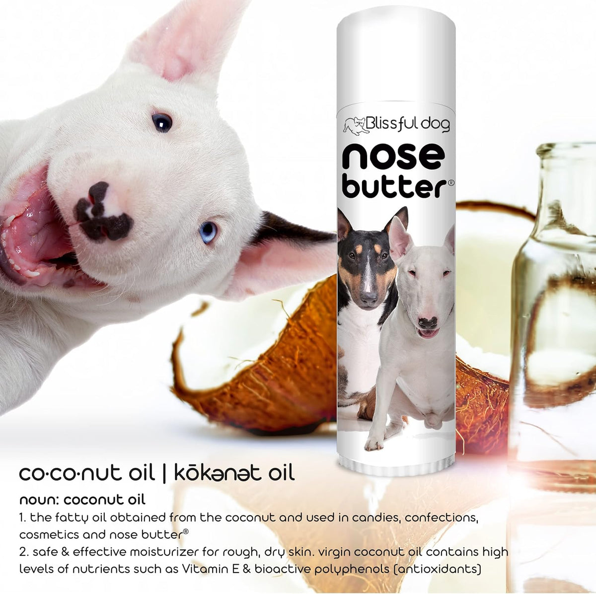 The Blissful Dog Terrier Nose Butter for Dry, Cracked Skin, Lick-Safe Dog Nose Balm with