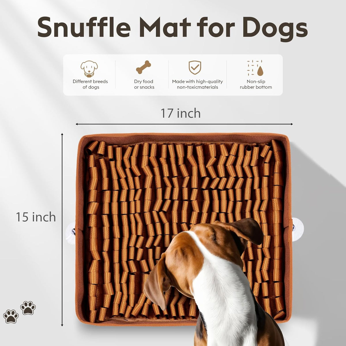 Snuffle Mat for Dogs, Dog Puzzle Mat, Interactive Dog Toys for Enrichment,Sniff Mats with Non-Slip