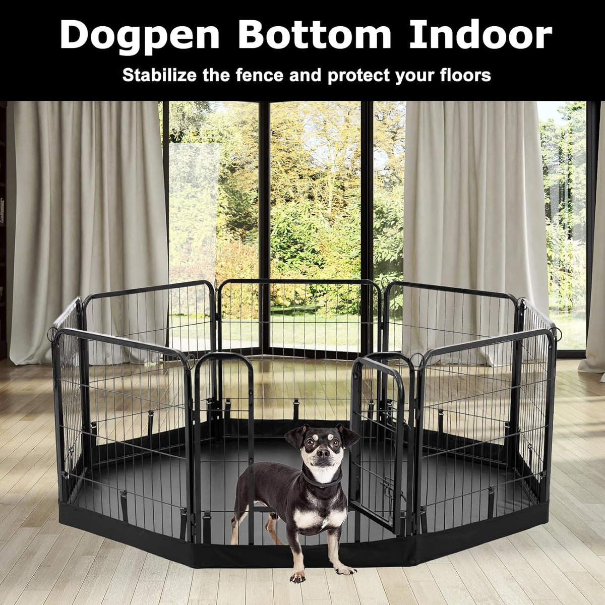 PJYuCien Dog Playpen Bottom Pad, Fits 24 Inch Width 8 Panels Regular Octagon Metal Exercise Pet