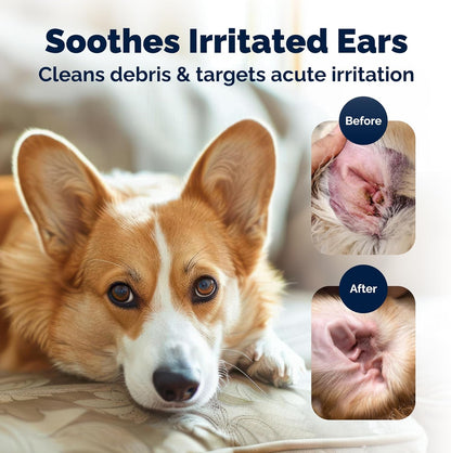 Vetnique Oticbliss Advanced Strength Medicated Dog Ear Infection Treatment, Antiseptic Ear Cleaner