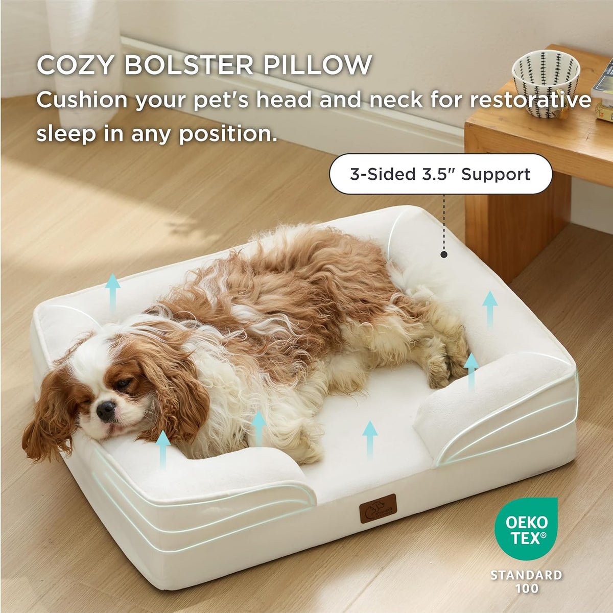 Bedsure Orthopedic Dog Bed Medium Size Dogs - Washable Medium Dog Cat Bed Waterproof, Comfort Pet