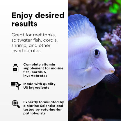 Brightwell Aquatics Vitamarin-M – Complete Vitamin Supplement for Marine Fish, Corals &