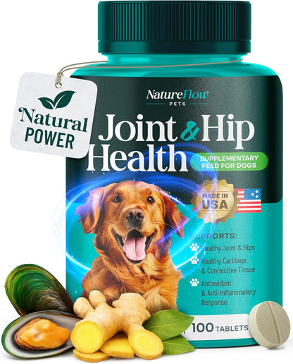 Joint Supplement for Dogs, Power of Nature Made in USA, Unique Formula: Green-Lipped Mussel