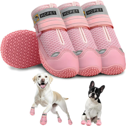 Hcpet Dog Shoes for Large Dogs, Breathable Dog Booties for Small Medium Dogs, Anti-Slip Dog Boots &