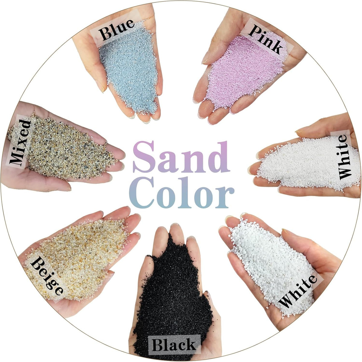 5 lbs Aquarium White Sand, 0.8-2 mm Mini Aquarium Gravel. Coarse Sand for Fish Tank, Paintings