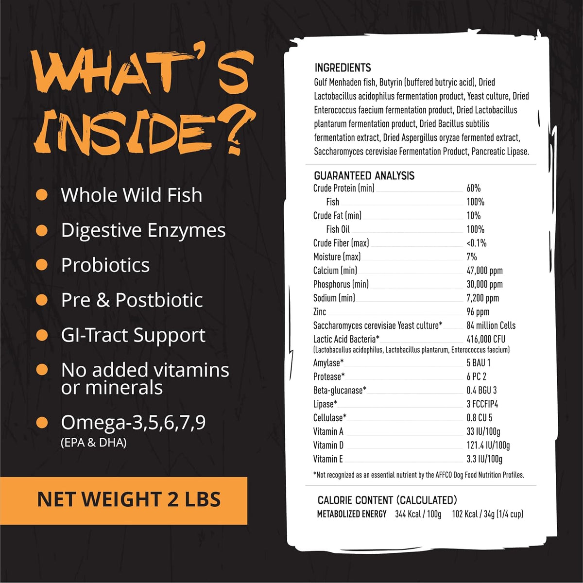 Origins 5-in-1 Dog Supplement - Powdered Food Topper w/Natural Omega 3 Fish Oil - Supports Healthy
