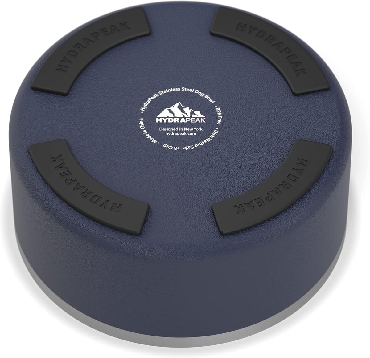 Hydrapeak Dog Bowl; Non Slip Stainless Steel; Water and Food Dish; Large Sized and Small Dogs; 32oz