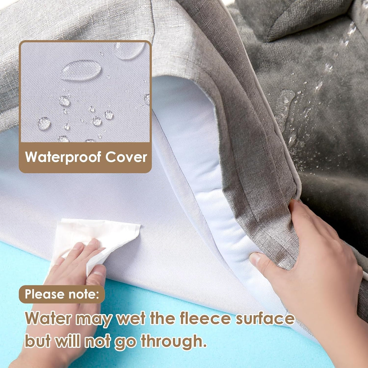 EHEYCIGA Orthopedic Dog Bed for Small Dogs, Waterproof Memory Foam Small Pet Beds with Sides