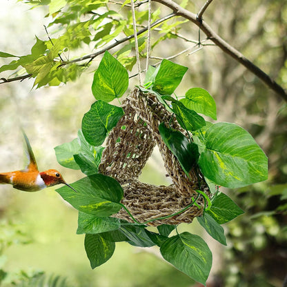 BNOSDM Bird Seagrass Mat, 3 PCS 7.1 x 7.1 Inches Parrot Natural Seagrass Woven Bird Net Hammock