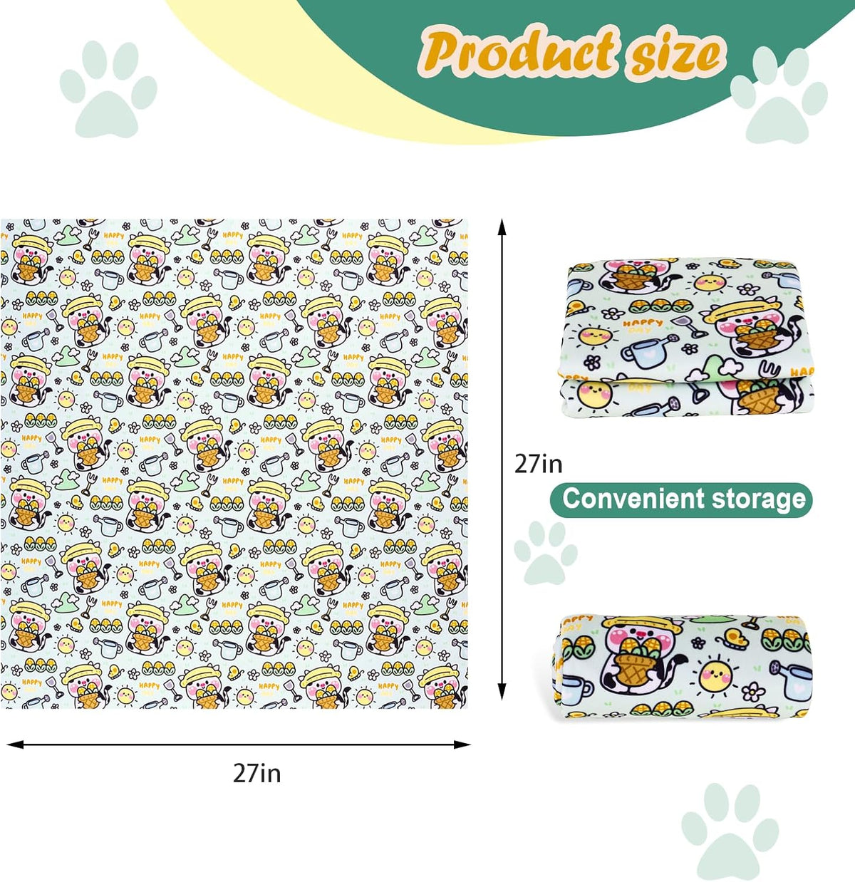 Cat Wrap for Cutting Nails and Grooming(27"x27"),Cat Restraint Wrap for Nail Clipping