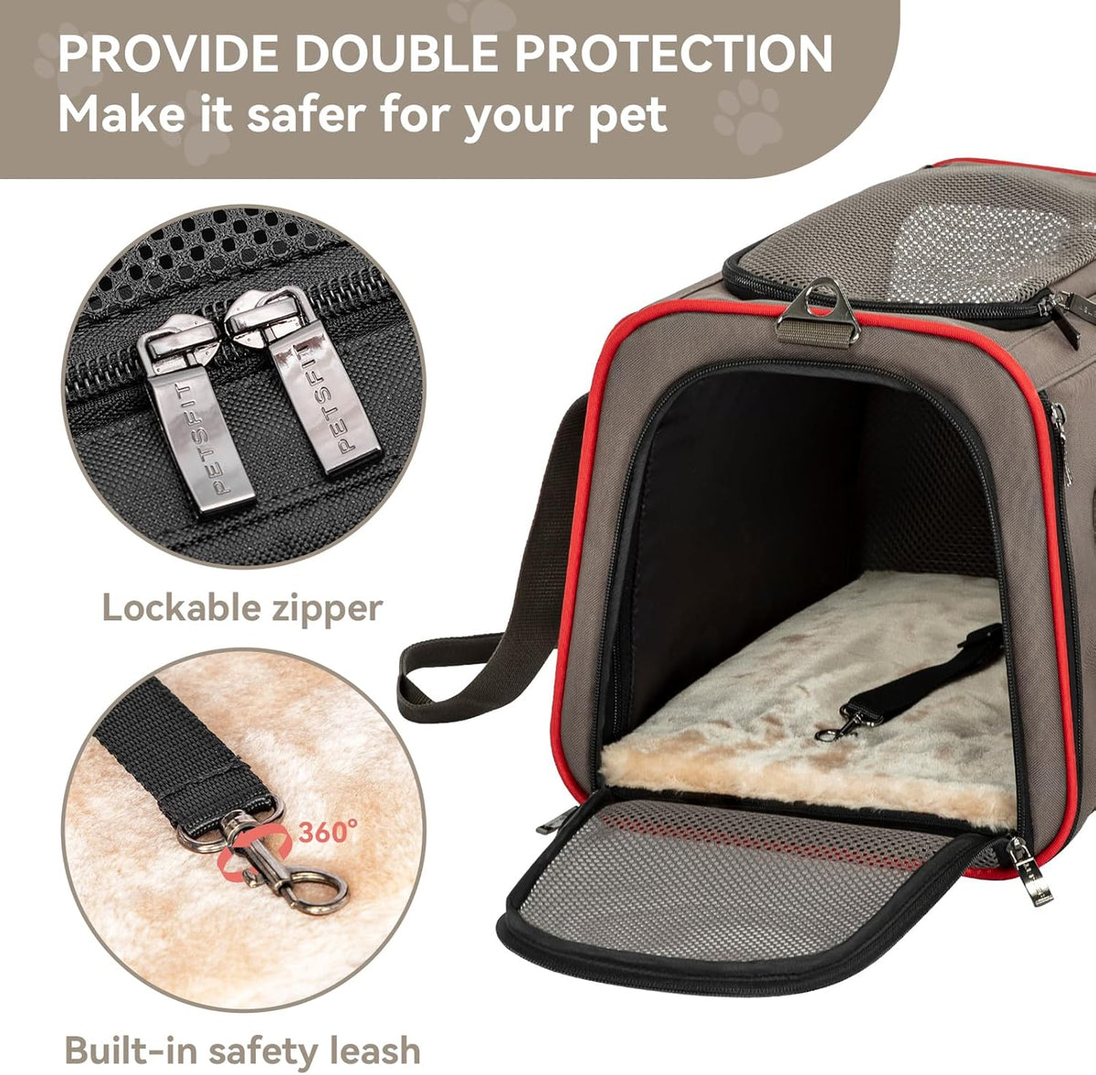 Petsfit Expandable Cat Carrier Dog Carriers,Airline Approved Soft-Sided Portable Pet Travel