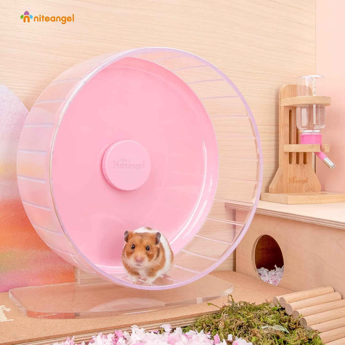 Niteangel Super-Silent Hamster Exercise Wheels: - Quiet Spinner Hamster Running Wheels with