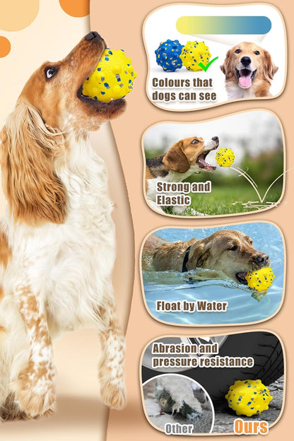 2.36'' Dog Balls for Dogs Aggressive Chewers Indestructible Tennis Durable Bouncy Interactive Dog