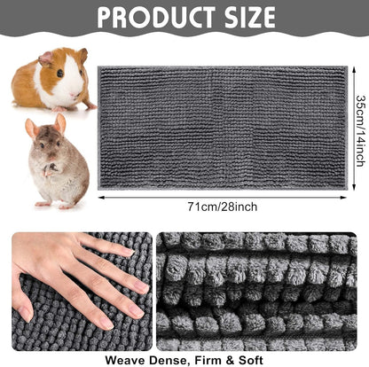 Amylove 4 Pcs Guinea Pig Cage Liner Guinea Pig Bedding Washable Fleece Pee Pads Reusable Small