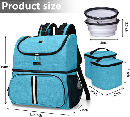 BAGLHER Pet Travel Bag, Double-Layer Pet Supplies Backpack (for All Pet Travel Supplies), Pet