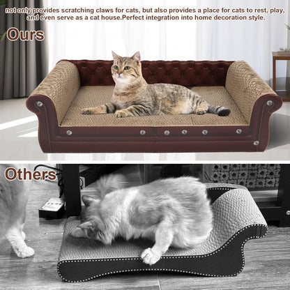 Scratching Sofa, Couch Shaped Thick Scratching Cardboard, Lounge Bed for Indoor Rest&Play, Sofa