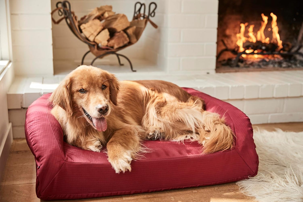K9 Ballistics Tough Bolster Orthopedic Sofa Dog Bed with Removable Washable Cover - Durable, Water