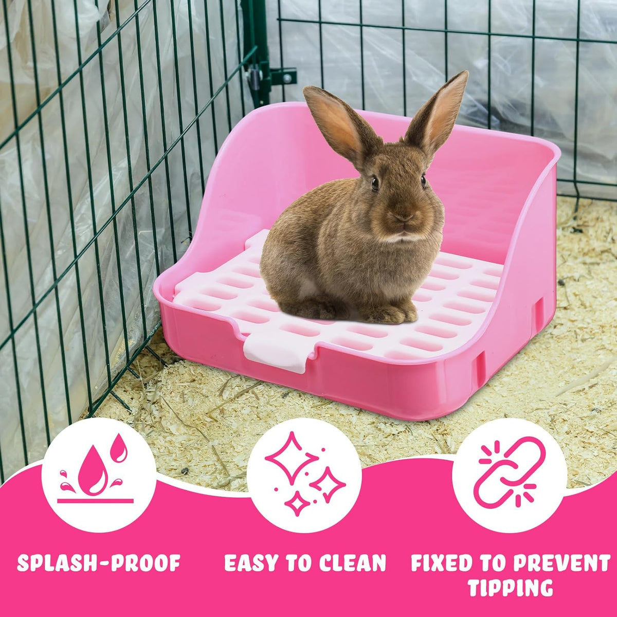 15 Pcs Rabbit Starter Kit Small Rabbit Litter Box Animal Grooming Kit Bunny Toys Bowl Blankets with