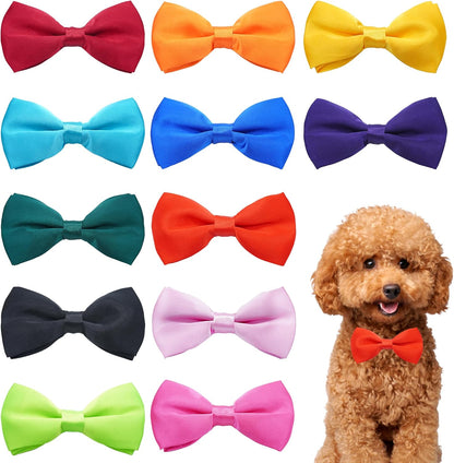 PET SHOW 12 Colors Plain Small Dogs Collar Embellishment Attachment Bow Ties Puppies Cats Collar
