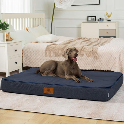 Orthopedic Memory Foam Giant Dog Bed - 6" Thick Beds for Large Sized Dog - Waterproof Removable