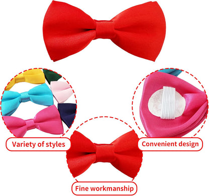 PET SHOW 12 Colors Plain Small Dogs Collar Embellishment Attachment Bow Ties Puppies Cats Collar
