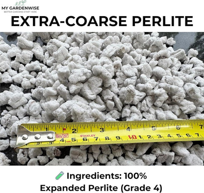 Perlite for Plants, Extra Coarse Grade 4 Horticultural Perlite, Organic Perlite for Gardening