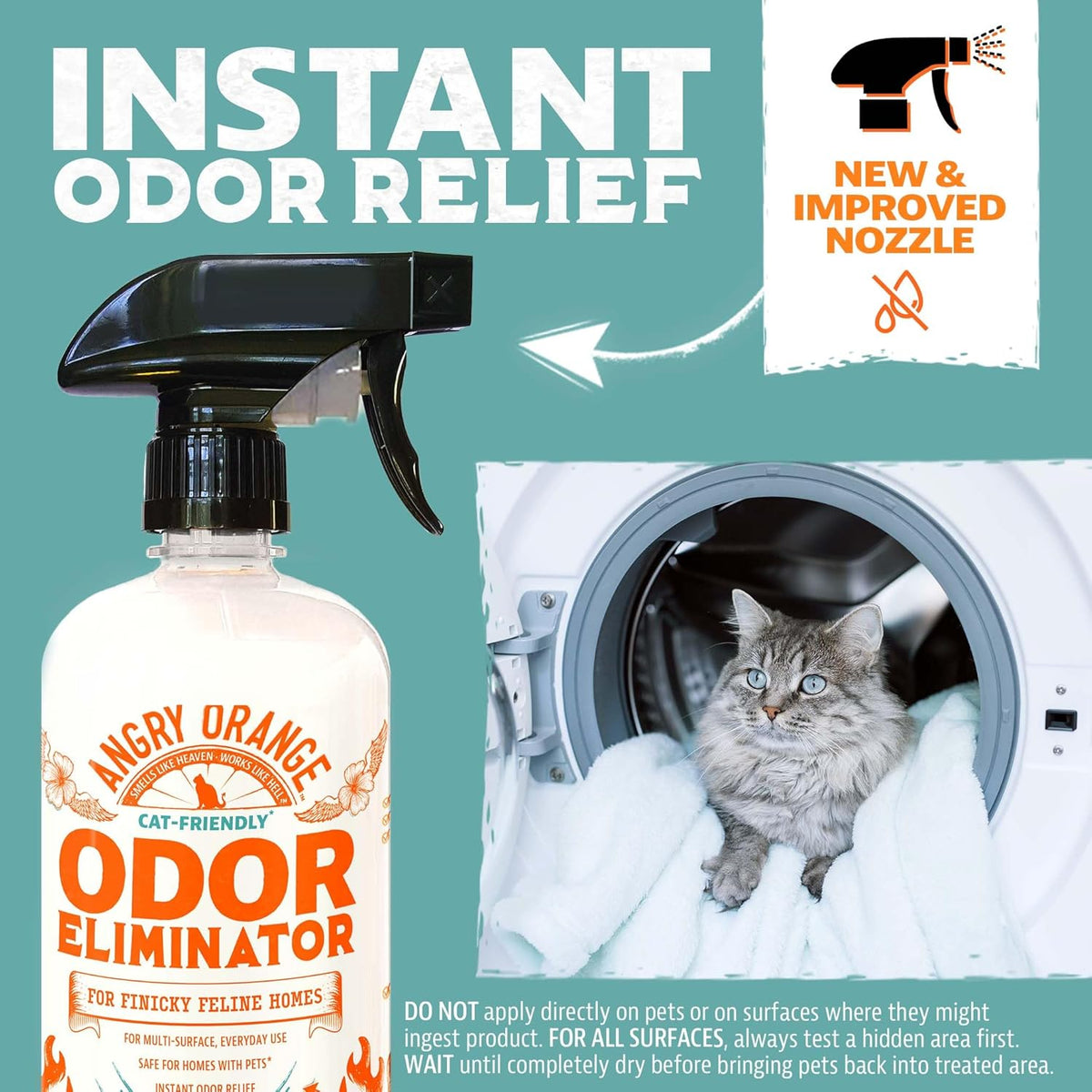 ANGRY ORANGE Pet Odor Eliminator for Cat Urine, Carpet Stains, and Strong Smells – Fresh Scent Odor