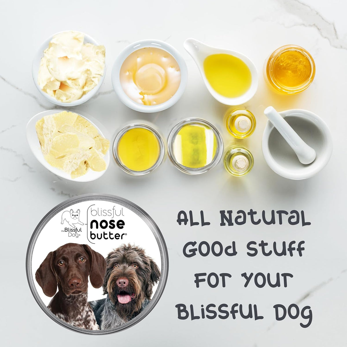 The Blissful Dog German Shorthaired Pointer Nose Butter, Versatile Dog Nose Balm for Dry Nose
