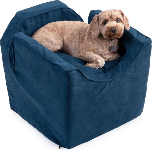 Snoozer Dog Car Seat: Lookout I Dog Booster Car Seat for Dogs Small 5-15 lbs, Size: Small, Fabric: