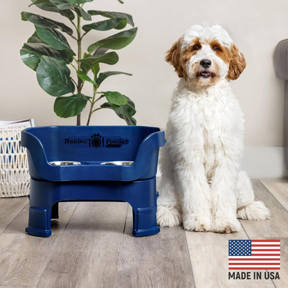 Neater Feeder Deluxe Mess Proof Dog Bowls Elevated Medium Sized Dogs (19-40 lbs) Made in USA, No