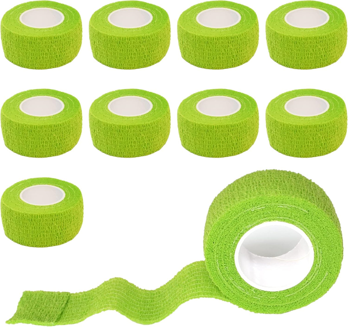 9 Pack 1" x 5 Yards Self Adhesive Bandage Wrap Self Stick Wrap for Ankle, Wrist, Finger, Sports