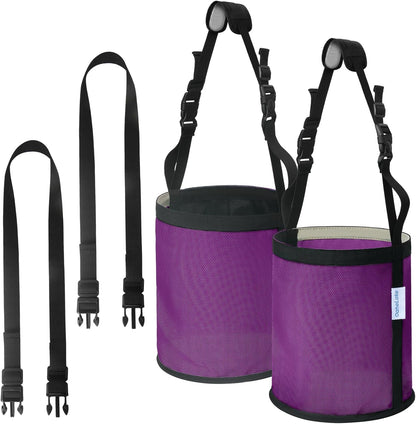 Horse Feed Bag 2 Pcs, Mesh Feed Bags for Horses, Muzzle Feedbag for Feeding Grain, Anti-Spill