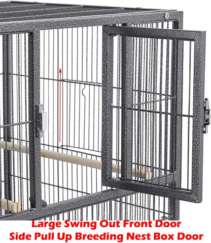 Combo Stacker Center Divided Breeder Breeding Bird Flight Double Rolling Cage for Aviaries Canaries