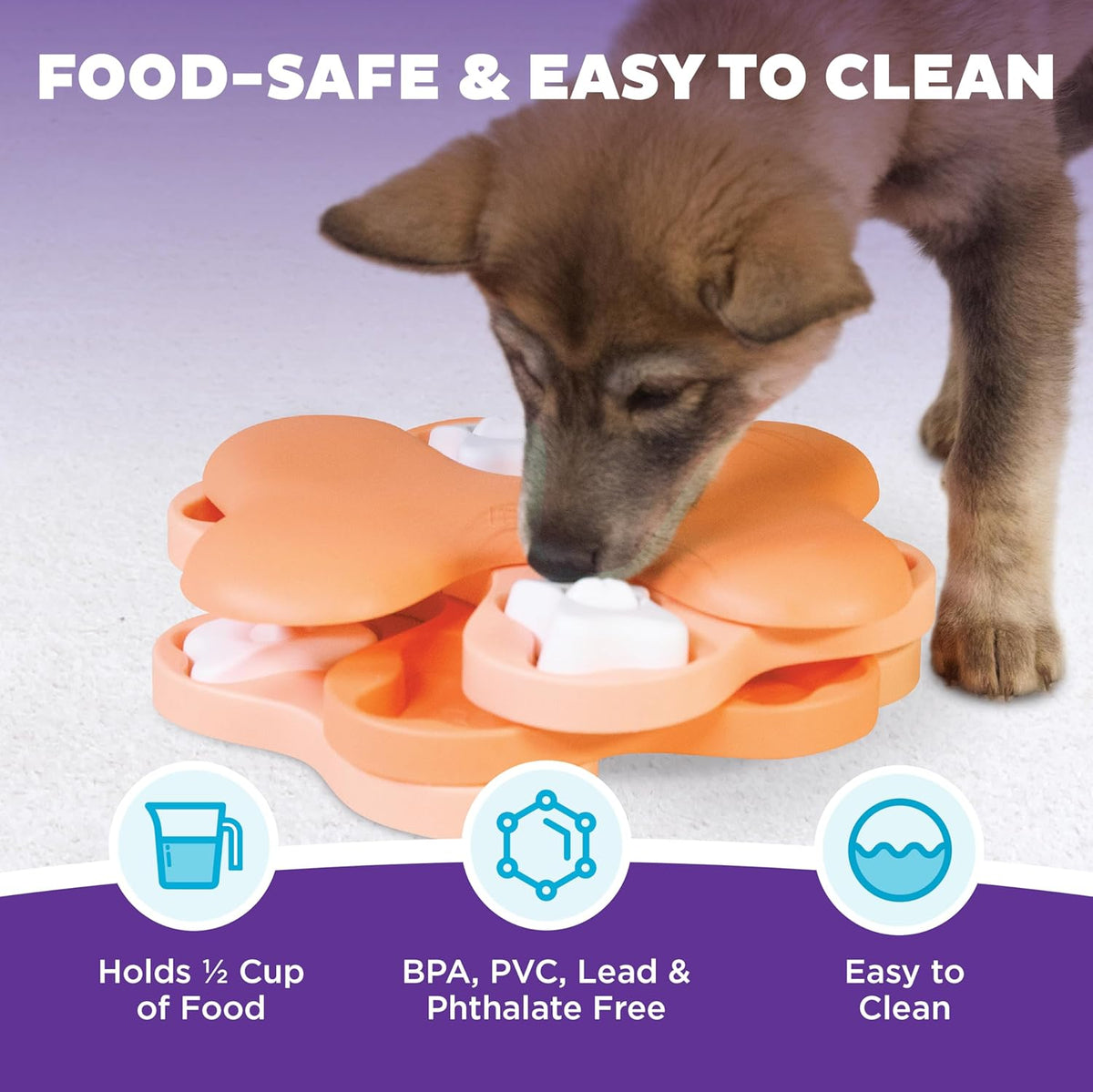 Outward Hound Nina Ottosson Puppy Tornado Dog Puzzle Interactive Treat Puzzle Dog Enrichment Dog