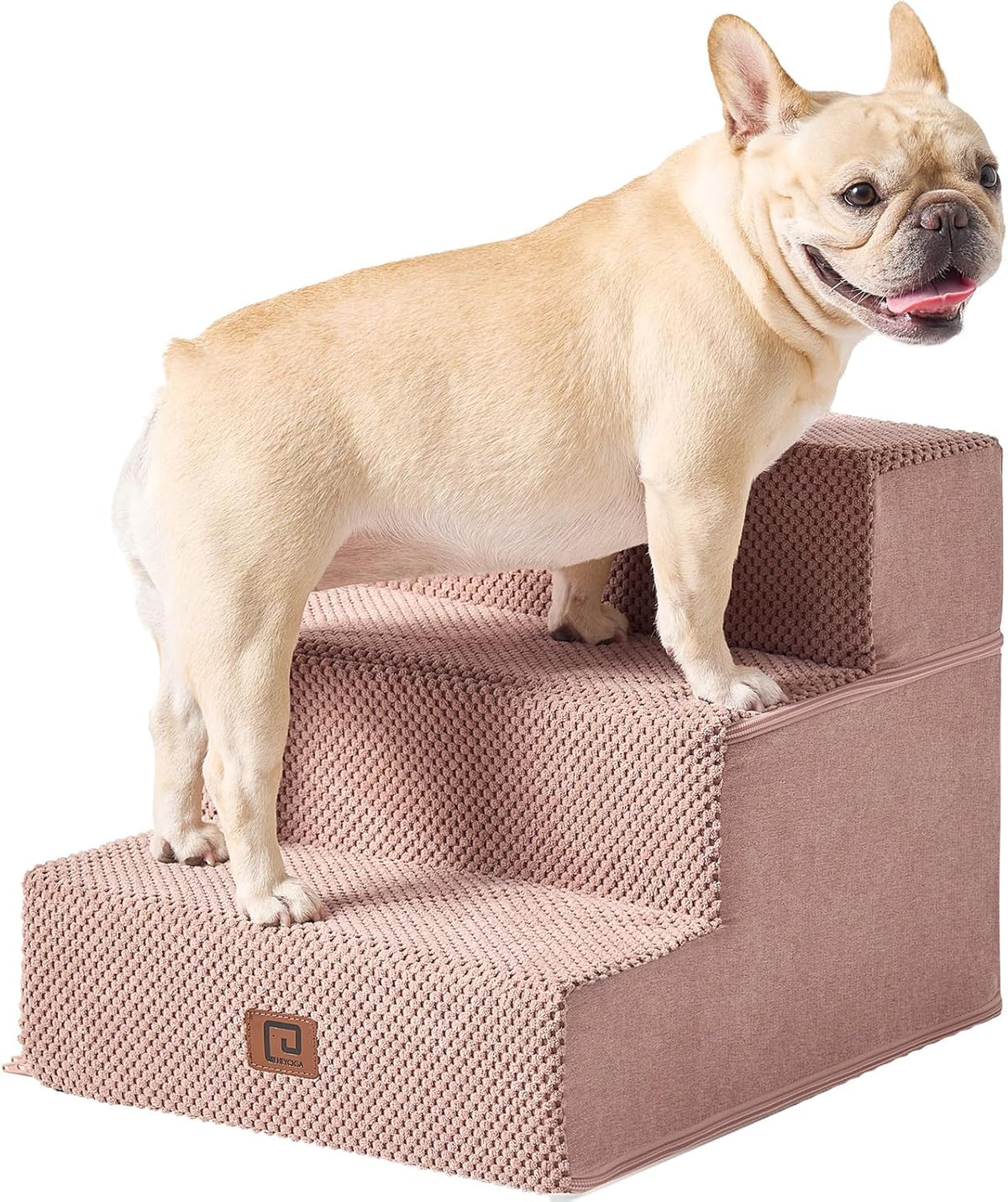 EHEYCIGA Dog Stairs for Small Dogs 13.5" H, 3-Step Dog Steps for Couch Sofa and Chair, Pet Steps