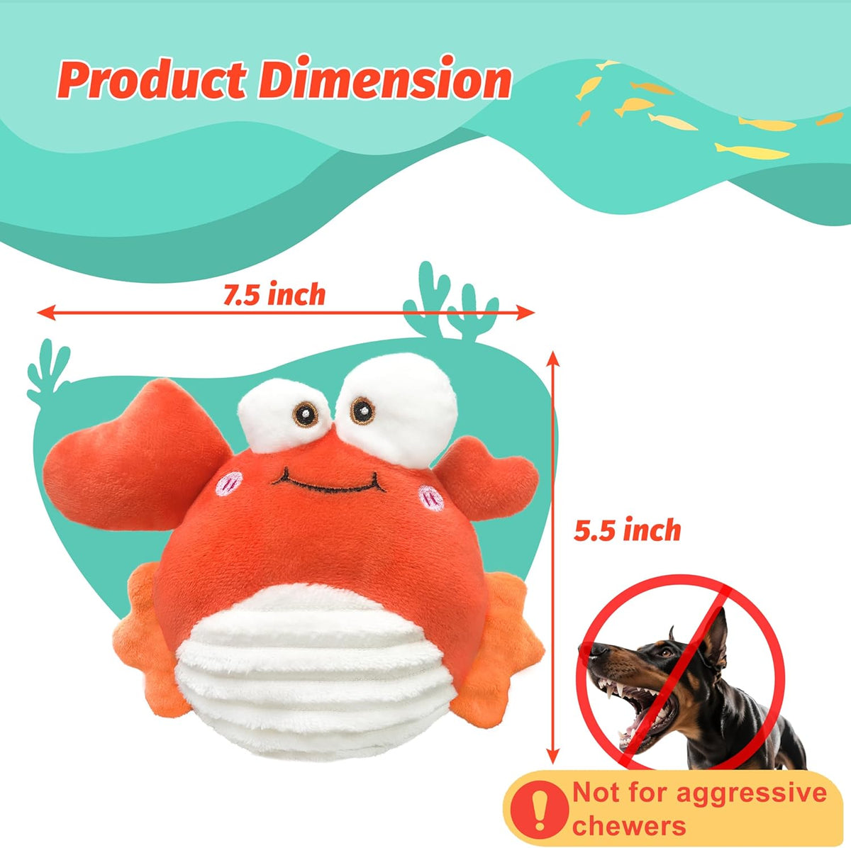 Crab Interactive Dog Toys – Rechargeable Self-Play Toy with Motion-Activated Ball & Music Recording
