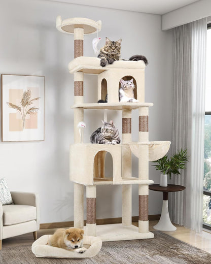 Globlazer Heavy Duty Cat Trees for Large Cats, Sturdy 72in Maine Coon Cat Tree for Large Cat 20