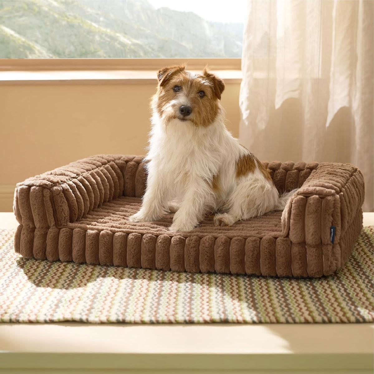 Bedsure Orthopedic Dog Bed for Medium Dogs, Waterproof Memory Foam Medium Pet Beds with Sides