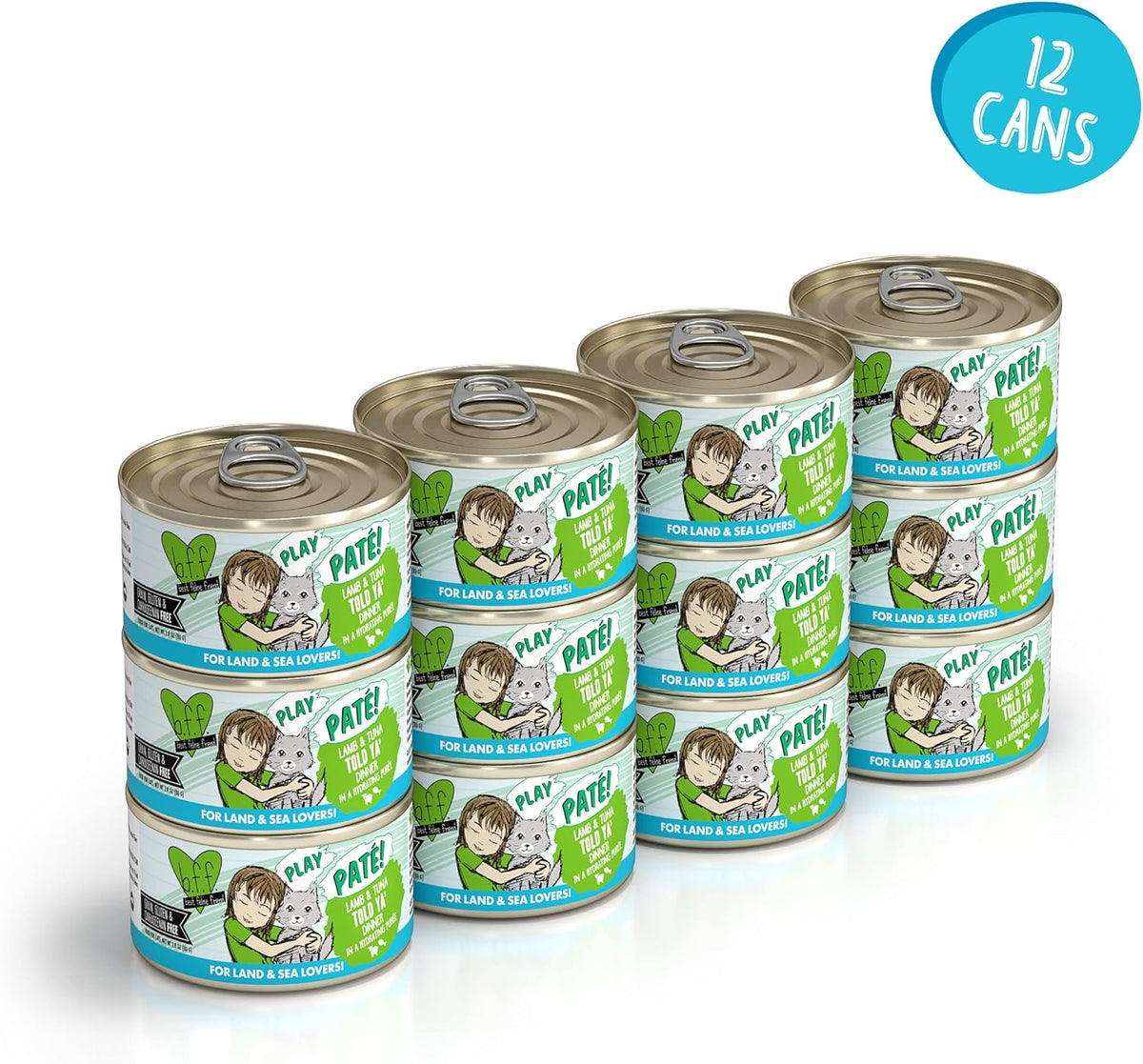 Weruva B.F.F. Play - Best Feline Friend Paté Lovers, Aw Yeah!, Lamb & Tuna Told Ya' with Lamb &