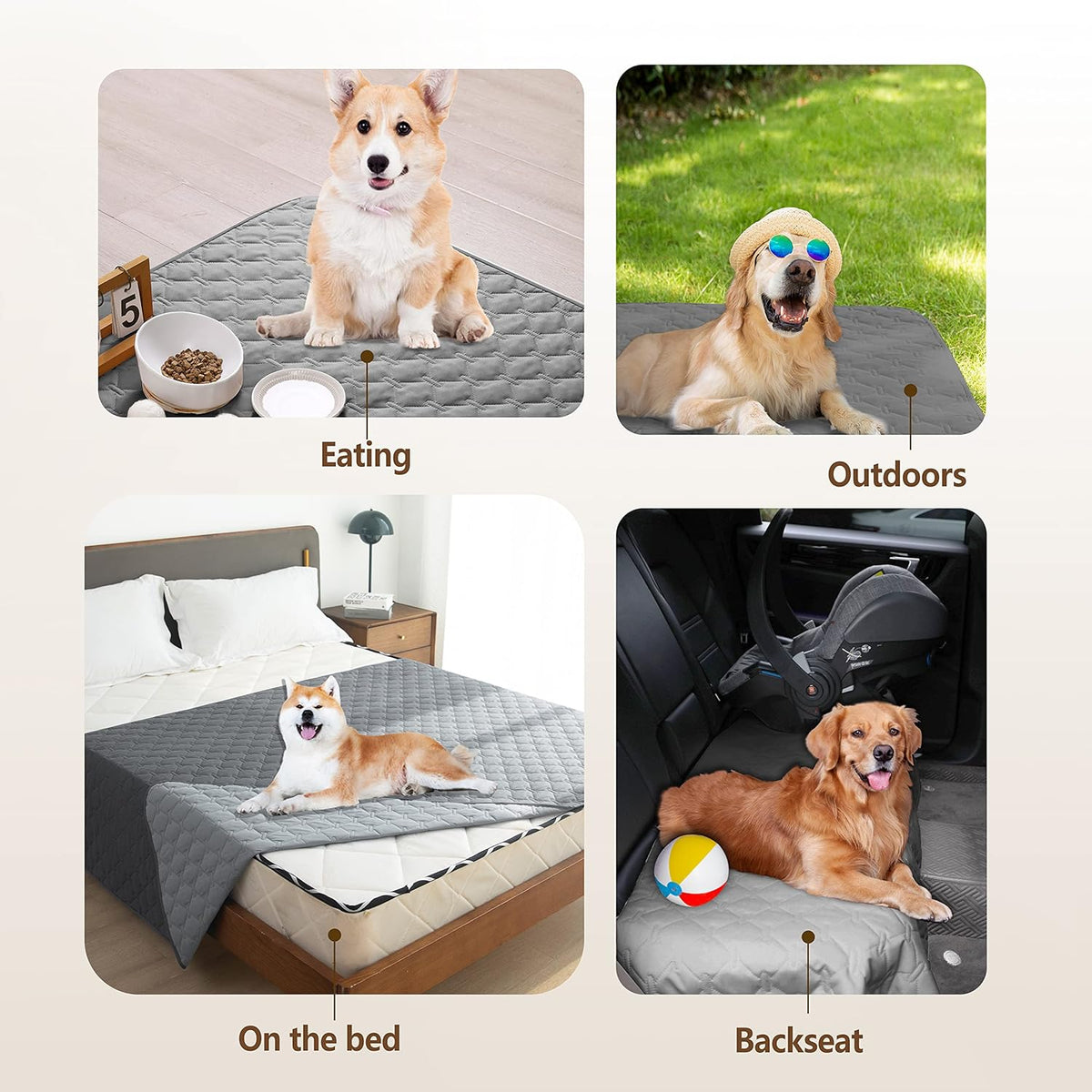 gogobunny 100% Double-Sided Waterproof Dog Bed Cover Pet Blanket Sofa Couch Furniture Protector for