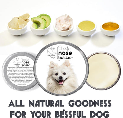The Blissful Dog American Eskimo Nose Butter for Dry, Cracked Skin, Lick-Safe Dog Nose Balm with