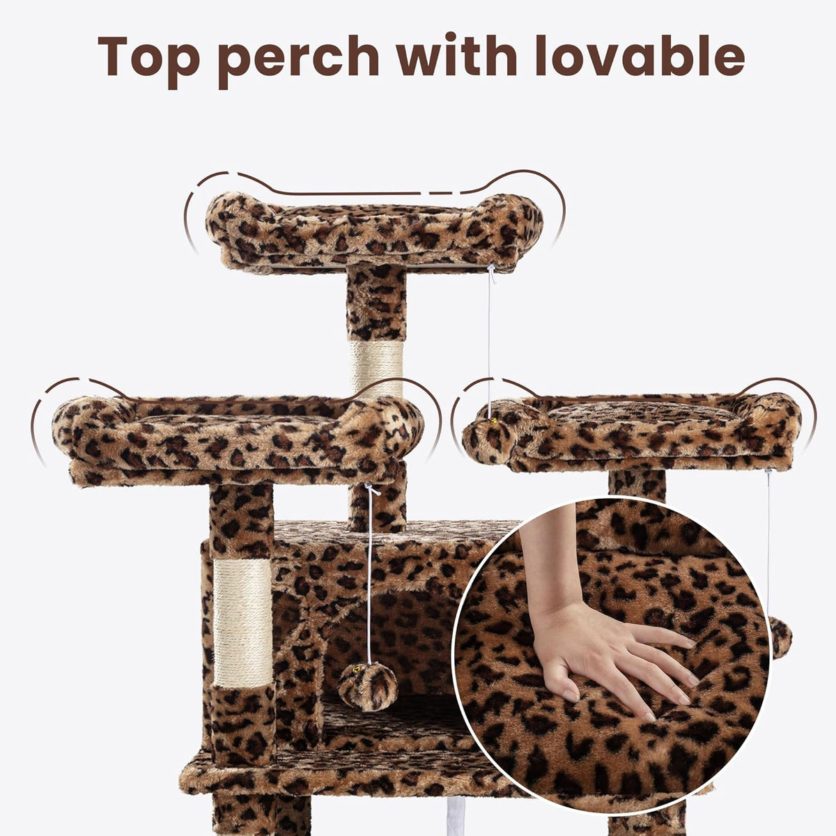 SHA CERLIN 68 Inches Multi-Level Large Cat Tree for Large Kitties/Big Cat Tower with Condo/Cozy